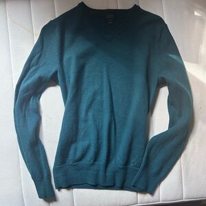 J. Crew Deep Teal V-Neck Men's Sweater